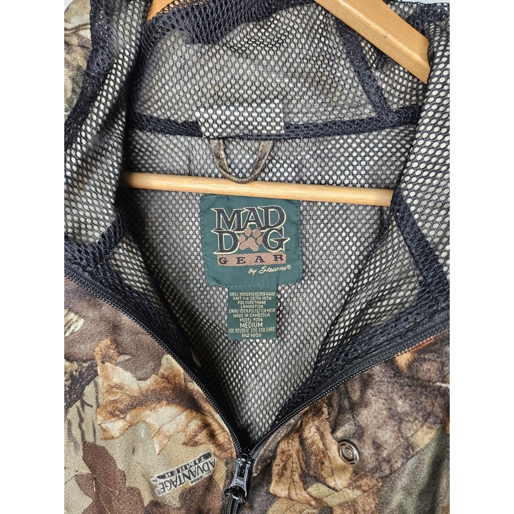 Mad Dog Gear Camo Hooded Hunting Jacket M Full Zip Pocket Outdoor Duck Gorpcore - Picture 3 of 16